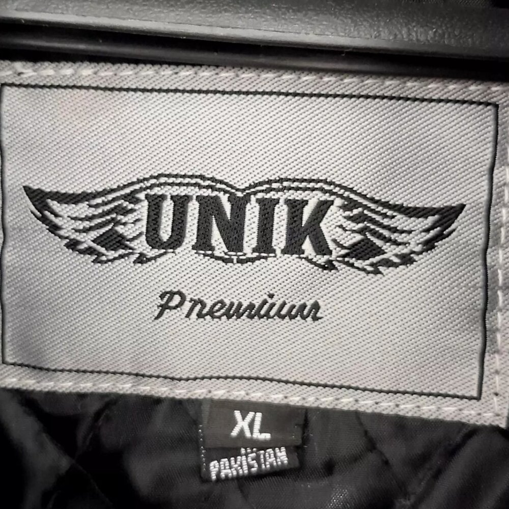 UNIK Premium Women's XL Black Leather Motorcycle Jacket Removable Lining Western - Picture 9 of 11